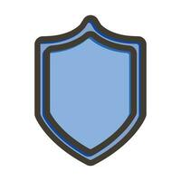 Shield Vector Thick Line Filled Colors Icon For Personal And Commercial Use.