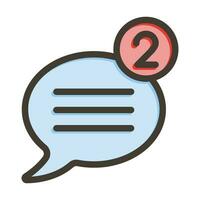 Message Vector Thick Line Filled Colors Icon For Personal And Commercial Use.