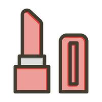 labio bálsamo vector grueso línea lleno colores icono para personal y comercial usar.