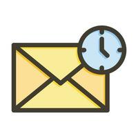 Express Mail Vector Thick Line Filled Colors Icon For Personal And Commercial Use.