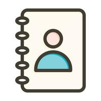 Contact Book Vector Thick Line Filled Colors Icon For Personal And Commercial Use.