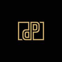 inicial dp pd letra logo diseño vector modelo. monograma y creativo alfabeto re pags letras icono ilustración