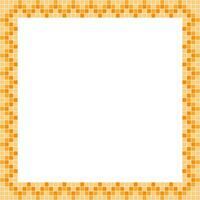 Orange tile frame, Mosaic tile frame or background, Tile background, Seamless pattern, Mosaic seamless pattern, Mosaic tiles texture or background. Bathroom wall tiles, swimming pool tiles. vector