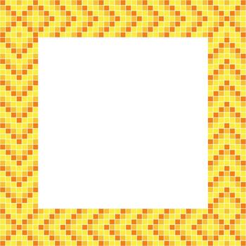 Yellow tile frame, Mosaic tile frame or background, Tile background, Seamless pattern, Mosaic seamless pattern, Mosaic tiles texture or background. Bathroom wall tiles, swimming pool tiles. vector