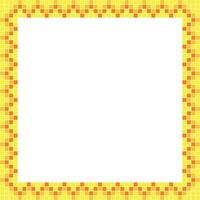 Yellow tile frame, Mosaic tile frame or background, Tile background, Seamless pattern, Mosaic seamless pattern, Mosaic tiles texture or background. Bathroom wall tiles, swimming pool tiles. vector