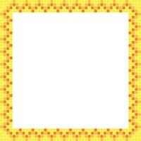 Yellow tile frame, Mosaic tile frame or background, Tile background, Seamless pattern, Mosaic seamless pattern, Mosaic tiles texture or background. Bathroom wall tiles, swimming pool tiles. vector