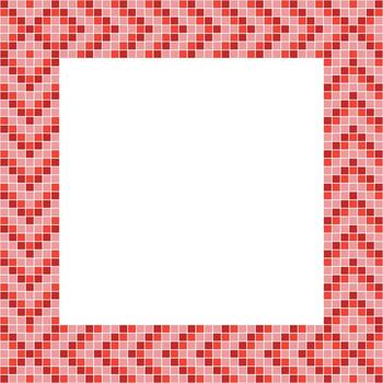 Red tile frame, Mosaic tile frame or background, Tile background, Seamless pattern, Mosaic seamless pattern, Mosaic tiles texture or background. Bathroom wall tiles, swimming pool tiles. vector