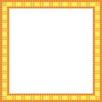 Yellow tile frame, Mosaic tile frame or background, Tile background, Seamless pattern, Mosaic seamless pattern, Mosaic tiles texture or background. Bathroom wall tiles, swimming pool tiles. vector