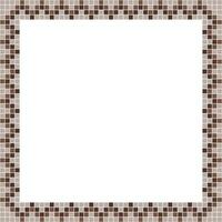 Brown tile frame, Mosaic tile frame or background, Tile background, Seamless pattern, Mosaic seamless pattern, Mosaic tiles texture or background. Bathroom wall tiles, swimming pool tiles. vector