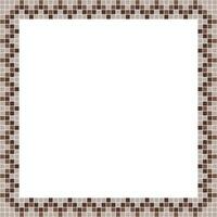 Brown tile frame, Mosaic tile frame or background, Tile background, Seamless pattern, Mosaic seamless pattern, Mosaic tiles texture or background. Bathroom wall tiles, swimming pool tiles. vector