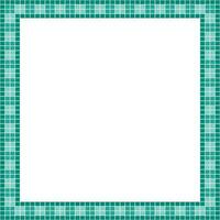 Green tile frame, Mosaic tile frame or background, Tile background, Seamless pattern, Mosaic seamless pattern, Mosaic tiles texture or background. Bathroom wall tiles, swimming pool tiles. vector