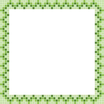 Light green tile frame, Mosaic tile frame or background, Tile background, Seamless pattern, Mosaic seamless pattern, Mosaic tiles texture or background. Bathroom wall tiles, swimming pool tiles. vector