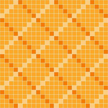 Orange tile background, Mosaic tile background, Tile background, Seamless pattern, Mosaic seamless pattern, Mosaic tiles texture or background. Bathroom wall tiles, swimming pool tiles. vector