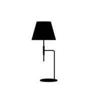 Lamp silhouette, work, study and bedroom decor light lamp vector