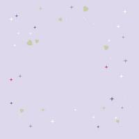 Vector minimal star and heart pattern with purple background wallpaper