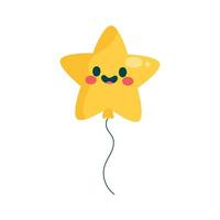 Vector cartoon flat star character vector illustration