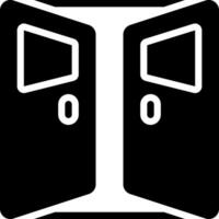 solid icon for door vector