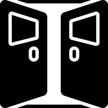 solid icon for door vector