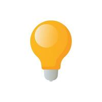 Vector illustration light bulb with rays shine energy and idea symbol