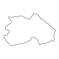 Southern region map, administrative division of Eritrea. Vector illustration.