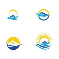 Cruise ship vector icon illustration design