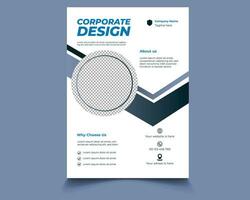 Corporate design flyer template vector