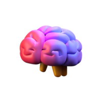 cerveau 3d icône illustration png