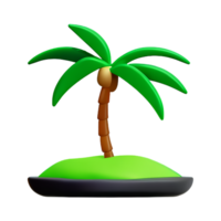 palma árbol 3d representación icono ilustración png