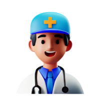 médico 3d icono ilustración png