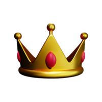 coroa 3d ícone ilustração png