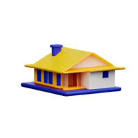 maison 3d icône illustration png