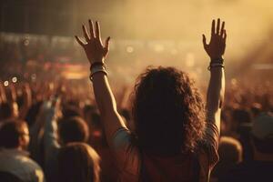 crowd of people watching concert photo