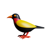 beautiful birds 3d icon illustration png