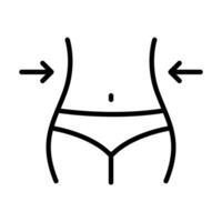 Weight loss, waistline, waist vector icon healthy concept.