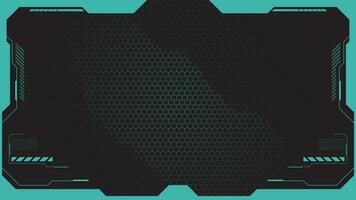 abstract futuristic hud ui background with hexagon pattern vector