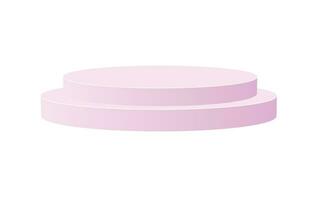 Vector round pink podiums. empty pedestal mockup in trendy very peri colors for product presentation