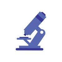 Vector microscope icon in simple style isolated vector illustration