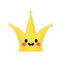 Vector queen crown character on white background