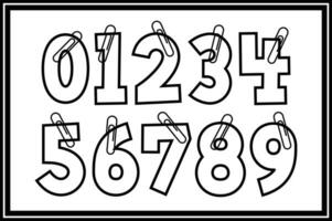 Versatile Collection of Paper Notes Numbers for Various Uses vector