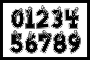 Versatile Collection of Paper Notes Numbers for Various Uses vector