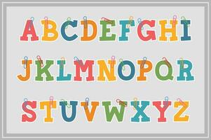 Versatile Collection of Paper Notes Alphabet Letters for Various Uses vector