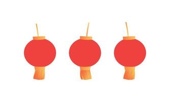 Vector set of different chinese lanterns