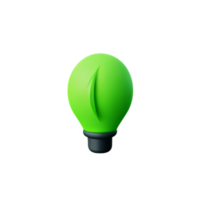 grön elektrisk energi 3d grön energi ikon png
