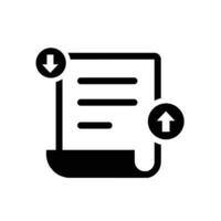 Vector illustration of document icon on white background