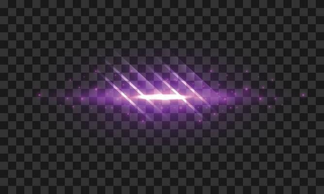 Vector purple horizontal lens flares pack