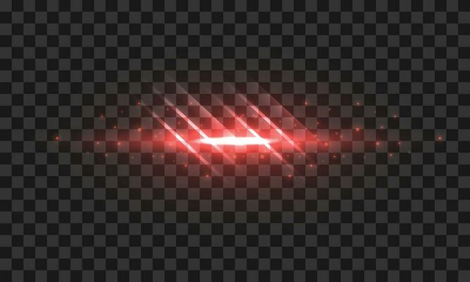Vector red horizontal lens flares pack
