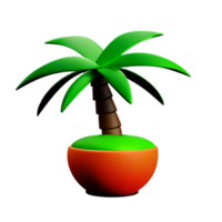 palma árbol 3d representación icono ilustración png