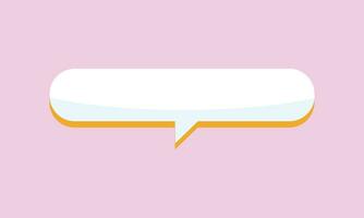 Vector speech bubble icon isolated on pink background