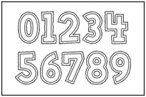 Versatile Collection of Paper Torn Numbers for Various Uses vector