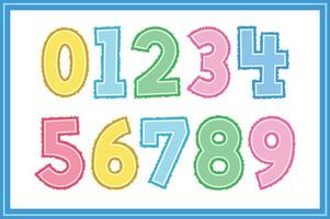 Versatile Collection of Paper Torn Numbers for Various Uses vector